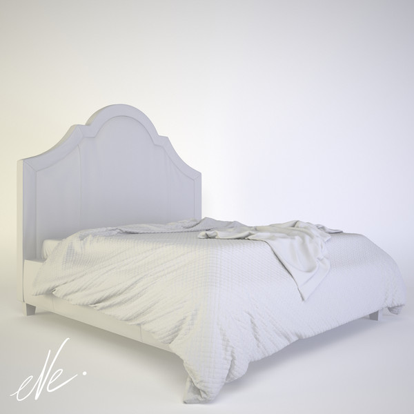 restoration hardware 3d model - Jameson Leather Bed by eve.happy